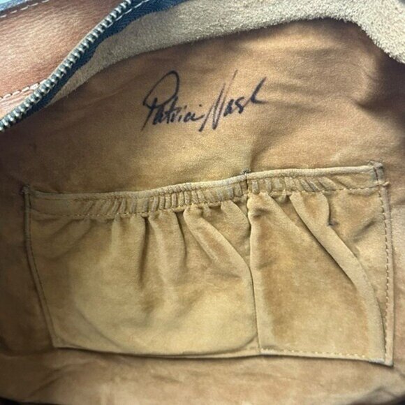 Patricia Nash Bolsena Tote Bag Purse Handbag Leather Floral Print Autographed - Picture 7 of 14